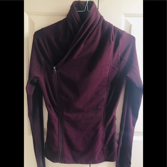lululemon athletica Jackets & Blazers - 🍒 LULULEMON sz 8 BHAKTI JACKET Dbl Zip BORDEAUX DRAMA Burgundy Maroon Wrap